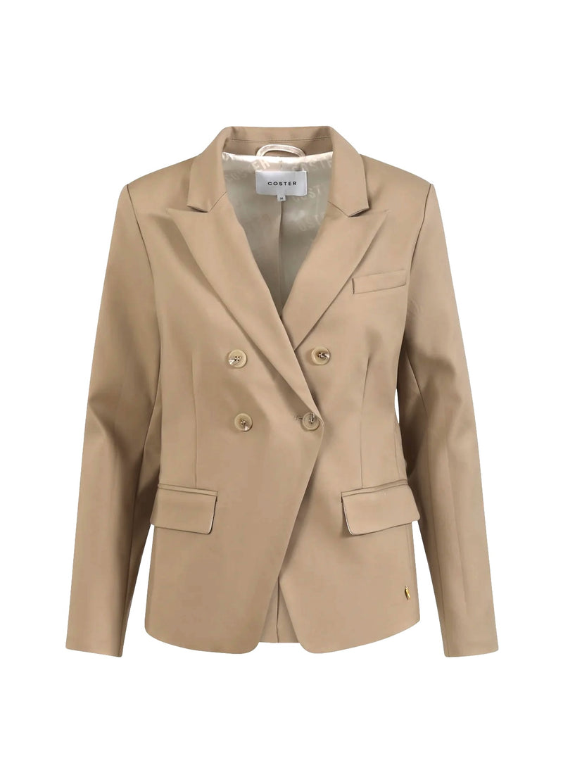 Coster Copenhagen DUBBELDRADIGE BLAZER MET PRAKTISCHE DETAILS Blazer Desert sand - 329