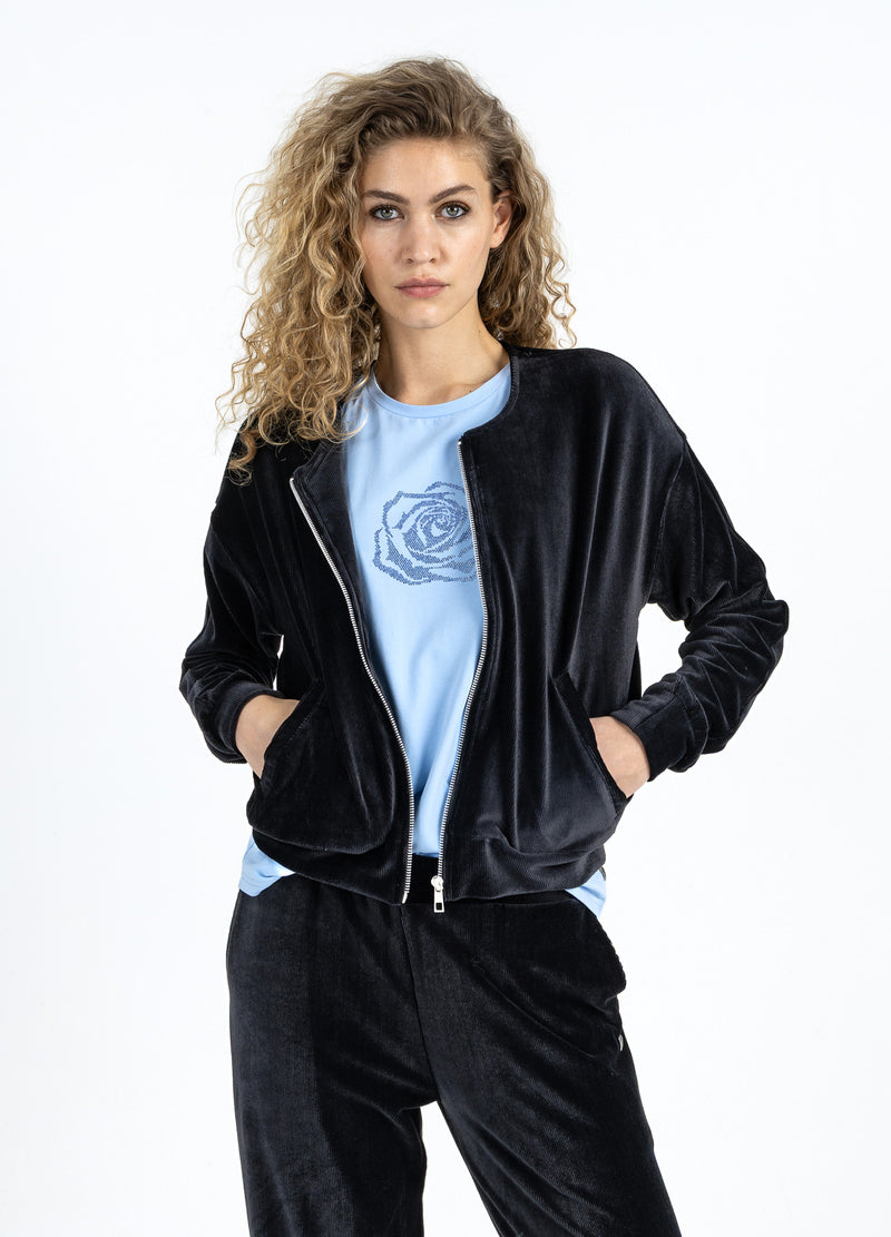 Coster Copenhagen FLUWELEN RITSSLUITING PUFFER Shirt/Blouse Black - 100