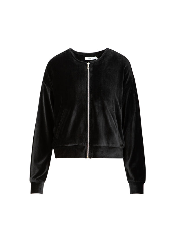 Coster Copenhagen FLUWELEN RITSSLUITING PUFFER Shirt/Blouse Black - 100