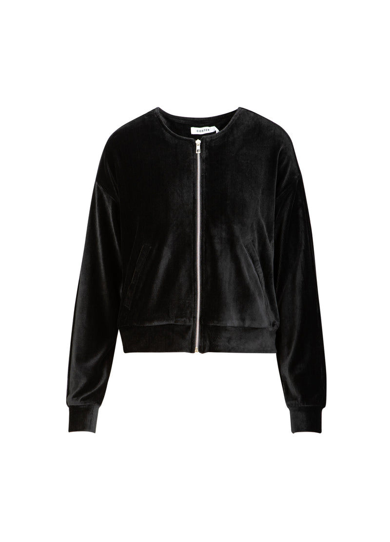Coster Copenhagen FLUWELEN RITSSLUITING PUFFER Shirt/Blouse Black - 100