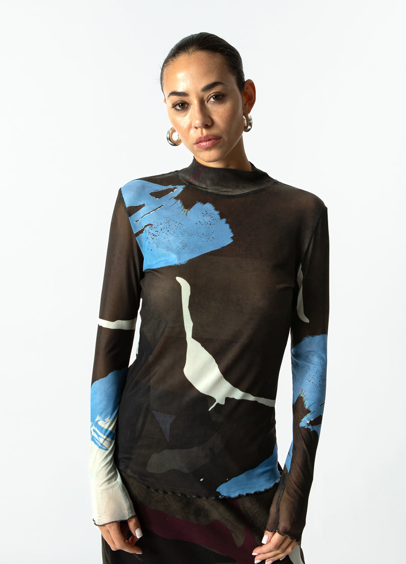 Coster Copenhagen GAAS BLOES Shirt/Blouse Shadow graphic print - 955