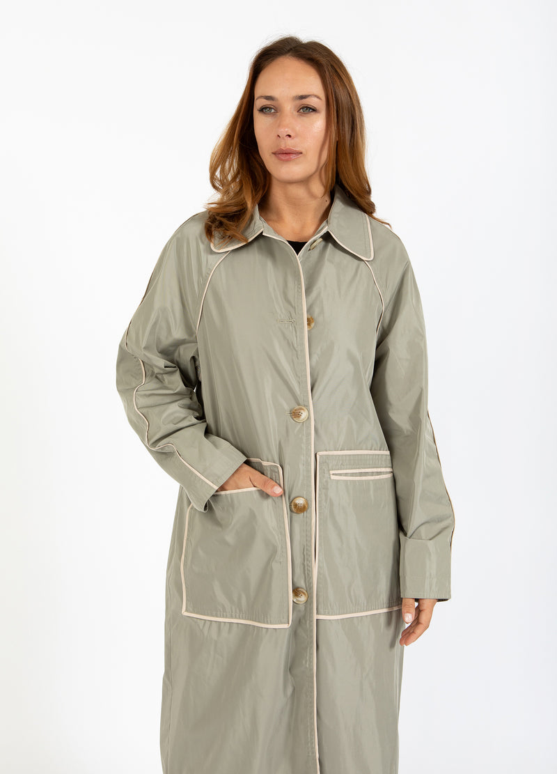 Coster Copenhagen GEBONDEN TRENCHCOAT Outerwear Mud army - 359