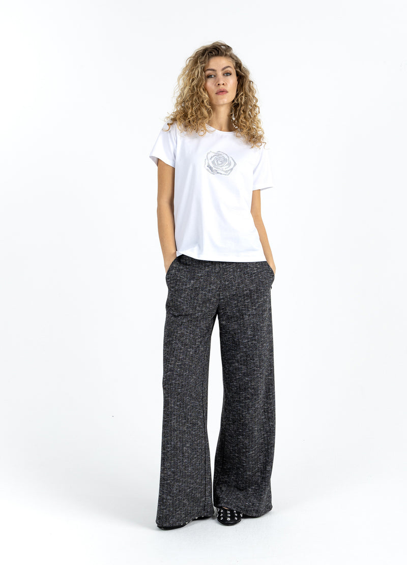 Coster Copenhagen GEBREIDE BROEK Knitwear Black/grey mix - 106