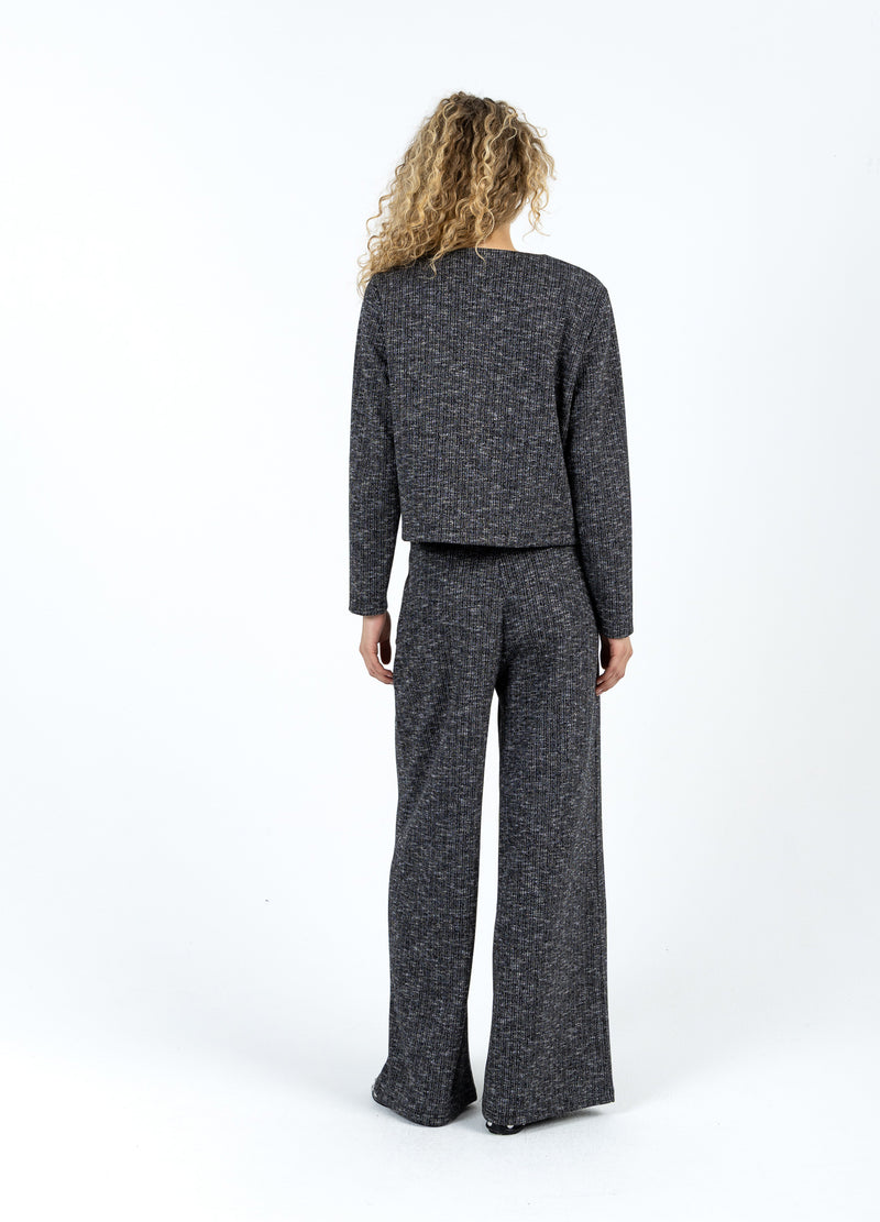 Coster Copenhagen GEBREIDE BROEK Knitwear Black/grey mix - 106
