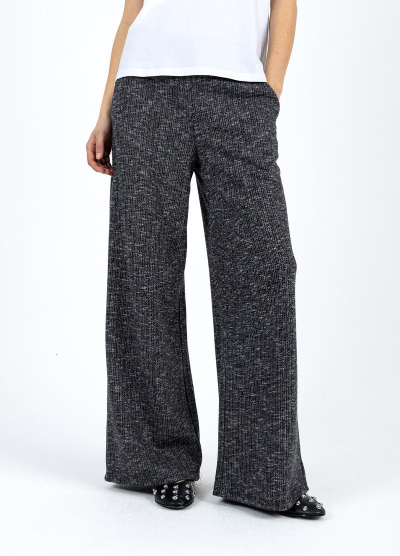 Coster Copenhagen GEBREIDE BROEK Knitwear Black/grey mix - 106