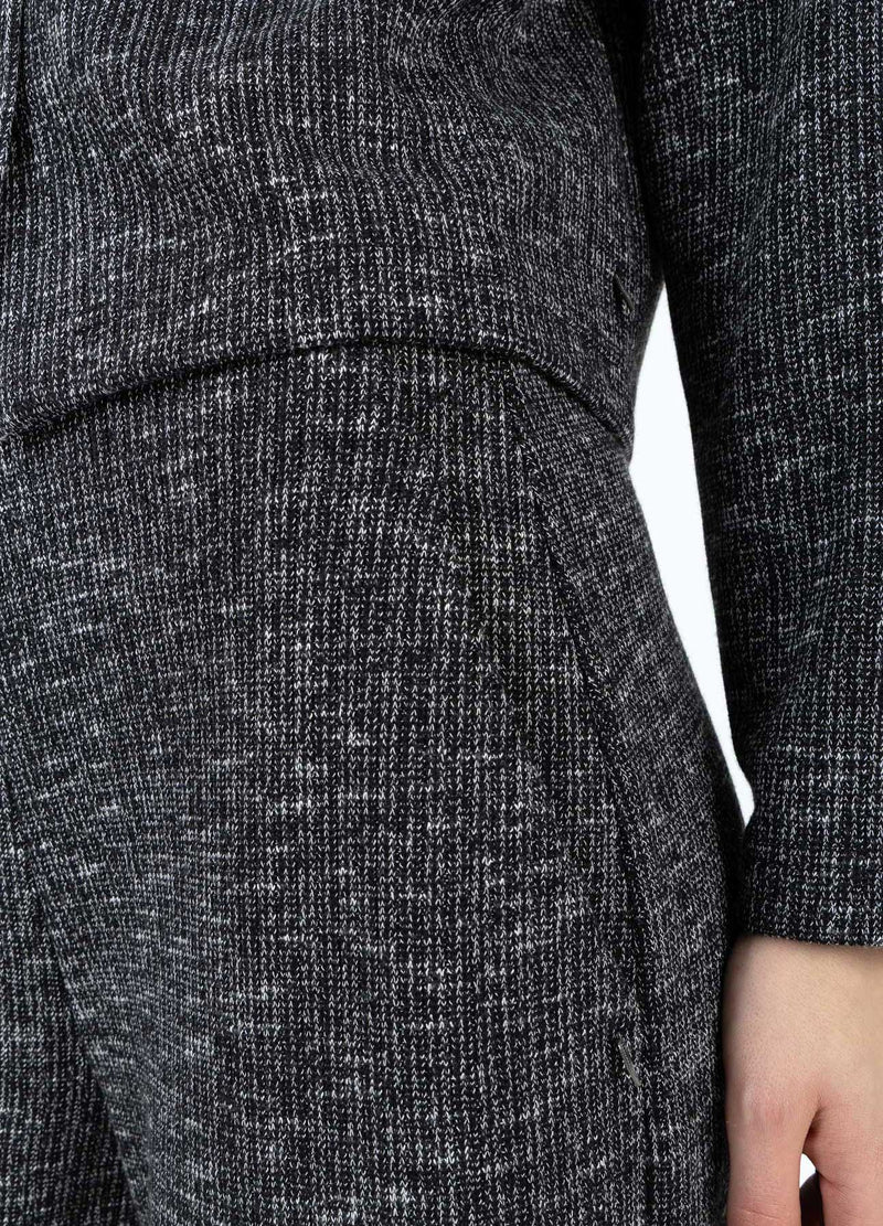 Coster Copenhagen GEBREIDE BROEK Knitwear Black/grey mix - 106