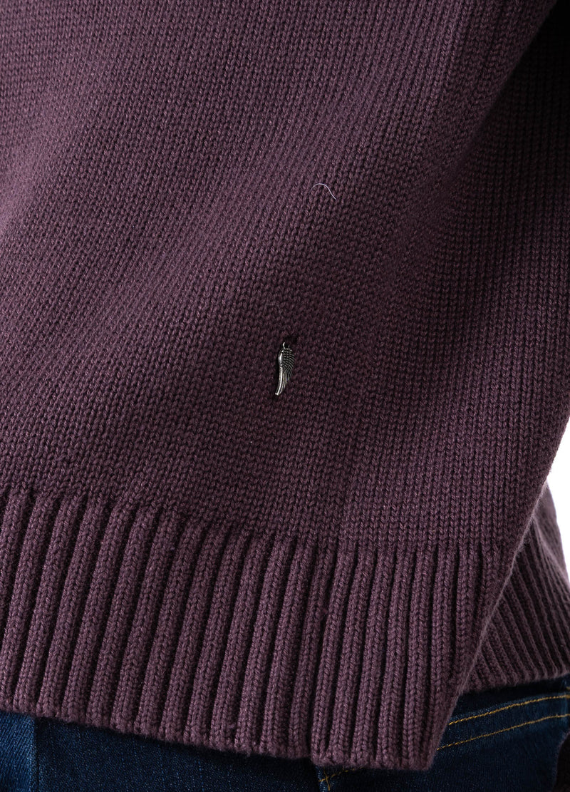 Coster Copenhagen GEBREID MET HOGE HALS IN KATOEN Knitwear Bordeaux - 653