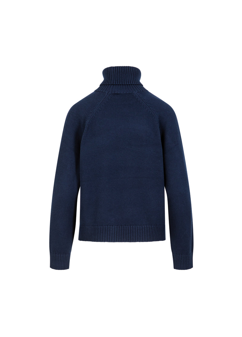 Coster Copenhagen GEBREID MET HOGE HALS IN KATOEN Knitwear Eclipse blue - 555