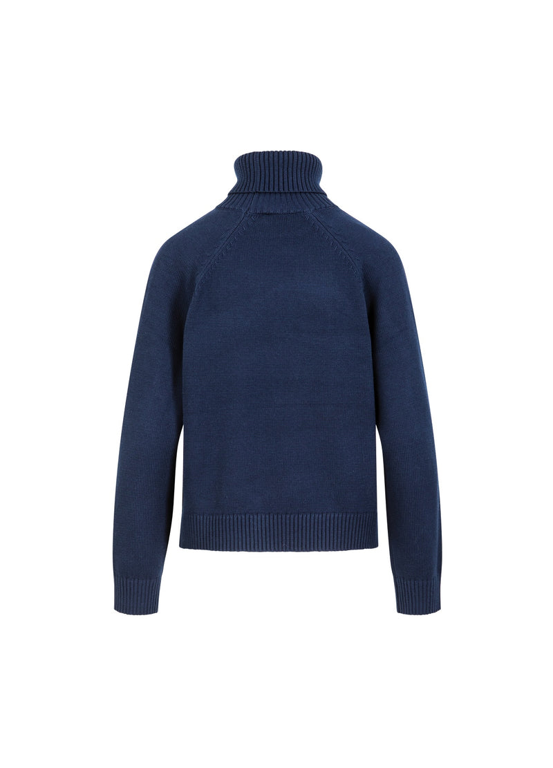 Coster Copenhagen GEBREID MET HOGE HALS IN KATOEN Knitwear Eclipse blue - 555