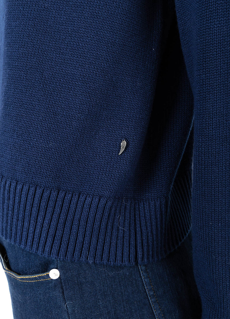 Coster Copenhagen GEBREID MET HOGE HALS IN KATOEN Knitwear Eclipse blue - 555