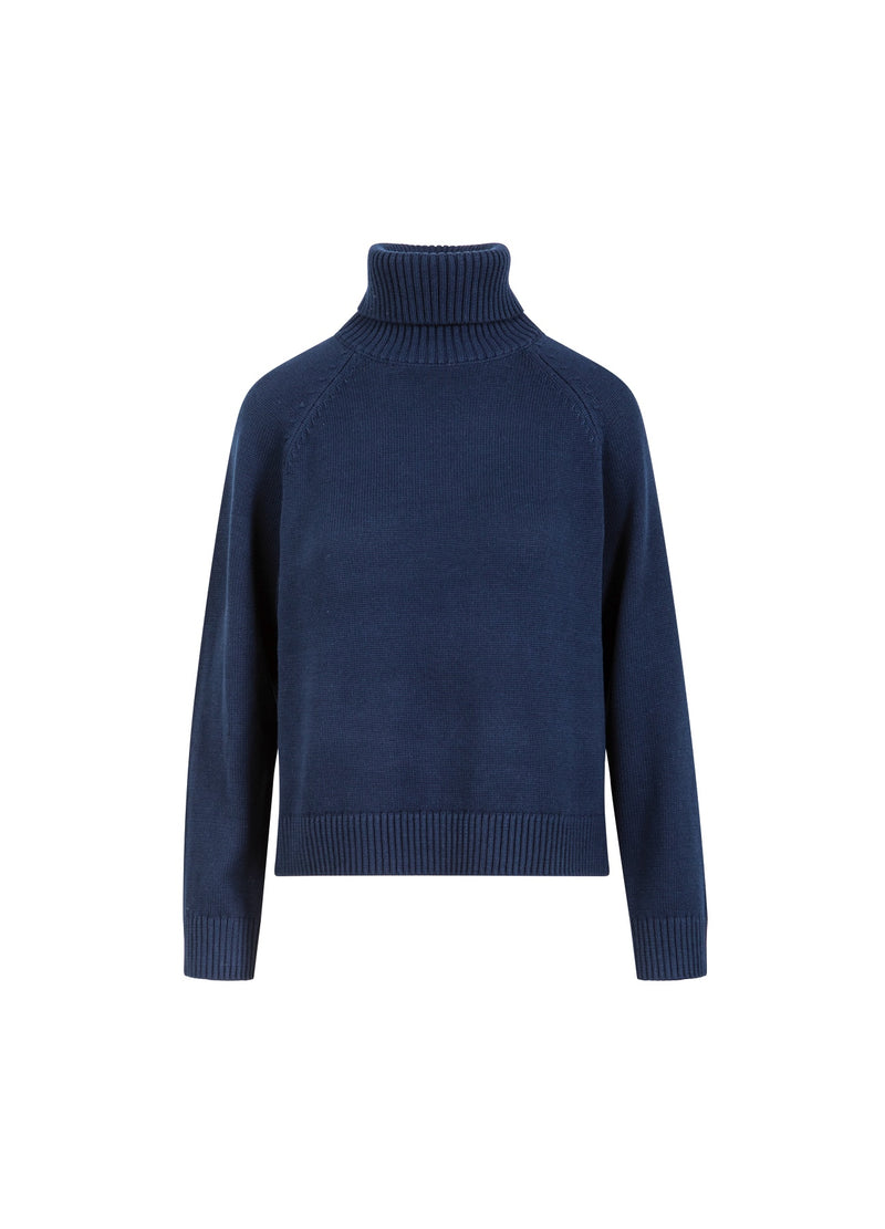 Coster Copenhagen GEBREID MET HOGE HALS IN KATOEN Knitwear Eclipse blue - 555