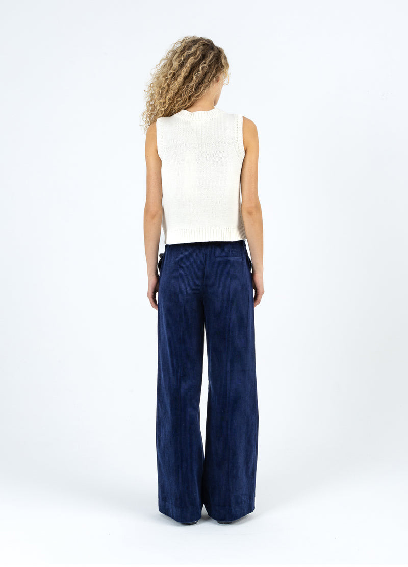 Coster Copenhagen GEBREID VEST MET ROOS Knitwear Pearl - 263