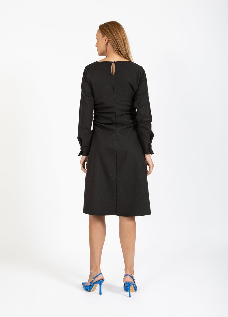 Coster Copenhagen GEDEKTE GLANS JURK Dress Black - 100