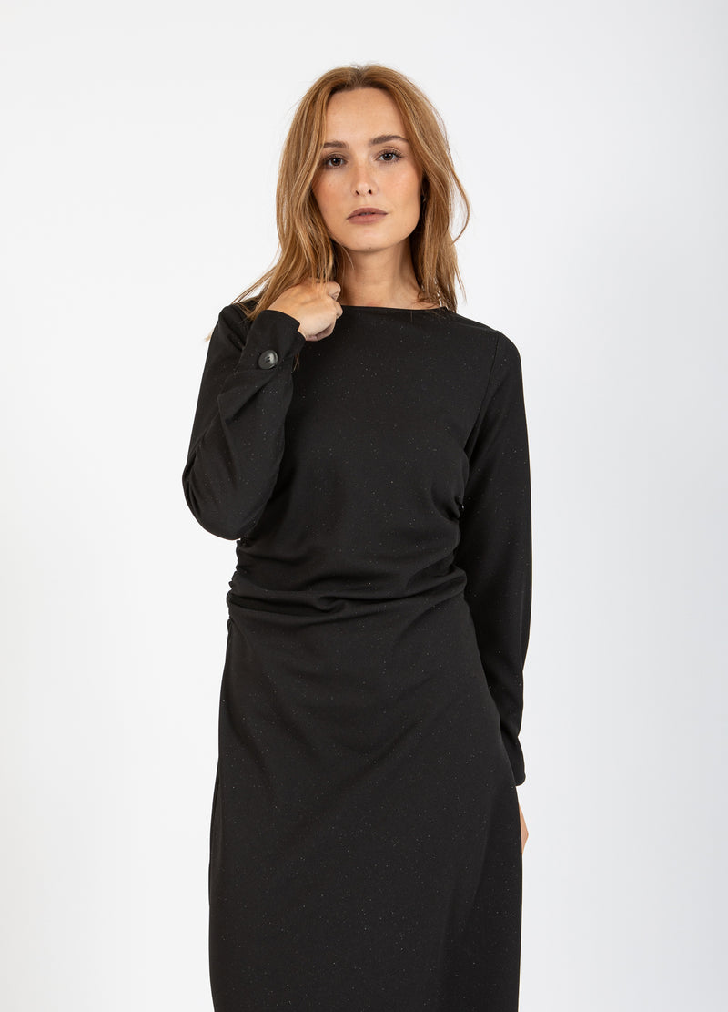 Coster Copenhagen GEDEKTE GLANS JURK Dress Black - 100