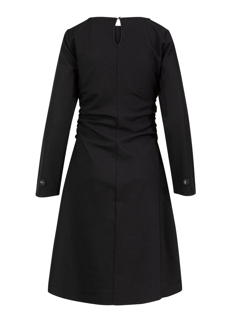 Coster Copenhagen GEDEKTE GLANS JURK Dress Black - 100