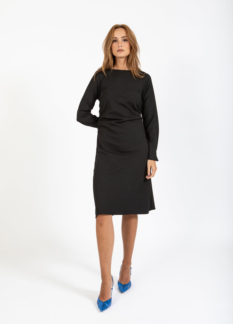 Coster Copenhagen GEDEKTE GLANS JURK Dress Black - 100