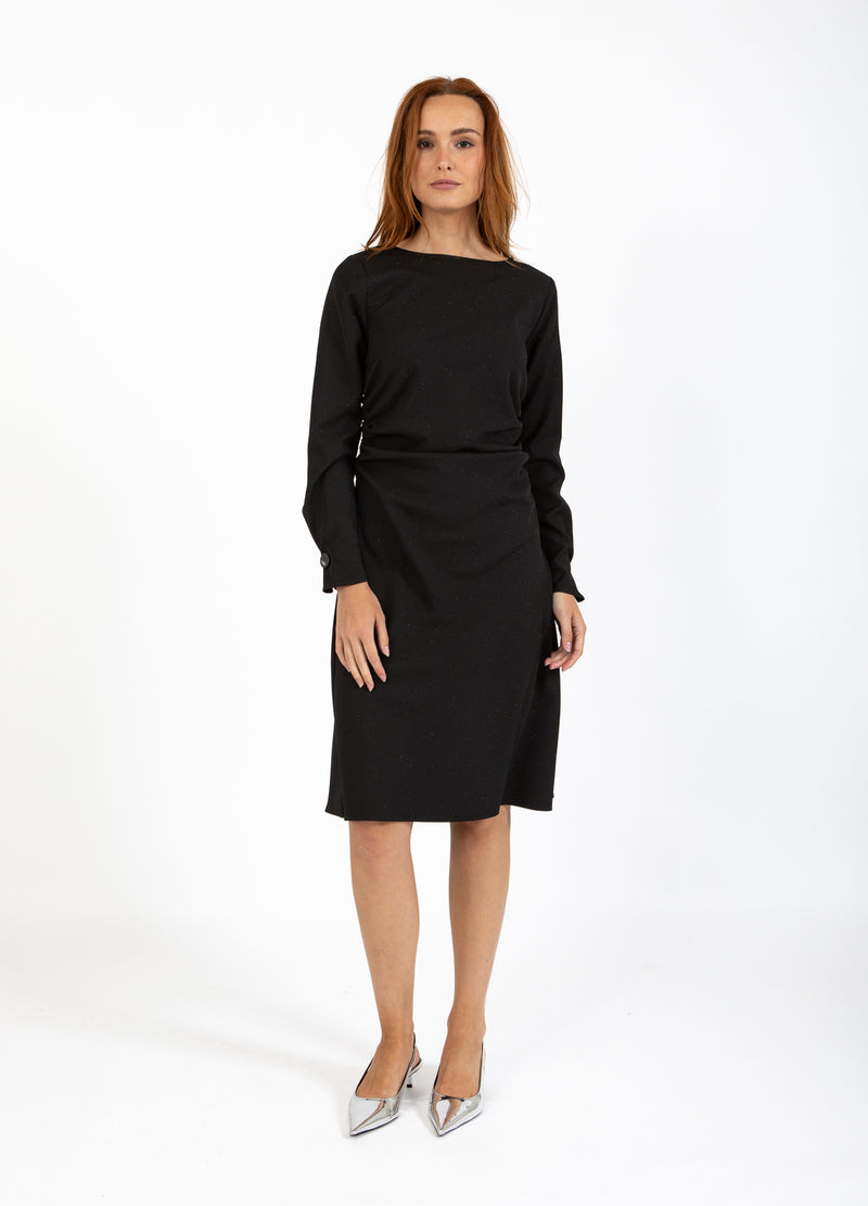 Coster Copenhagen GEDEKTE GLANS JURK Dress Black - 100