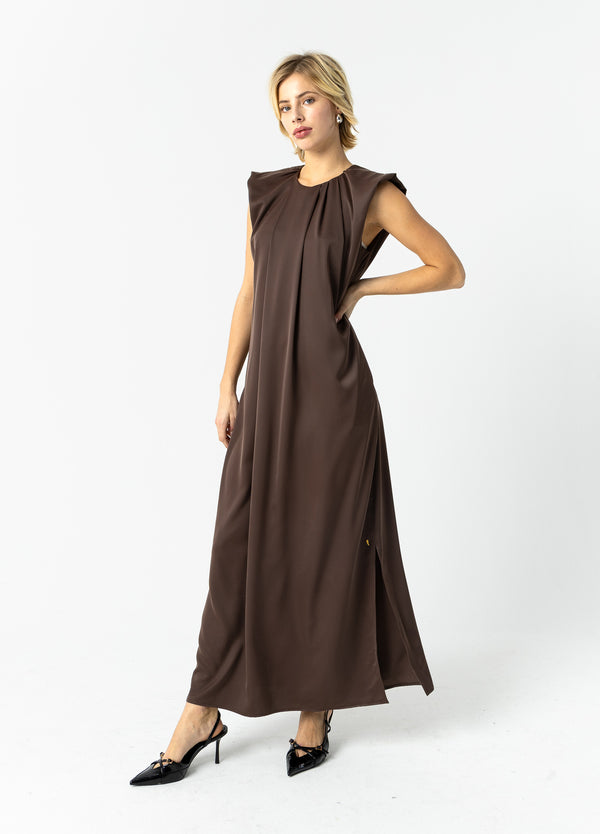 Coster Copenhagen GEDRAPEERDE JURK Dress Warm brown - 367