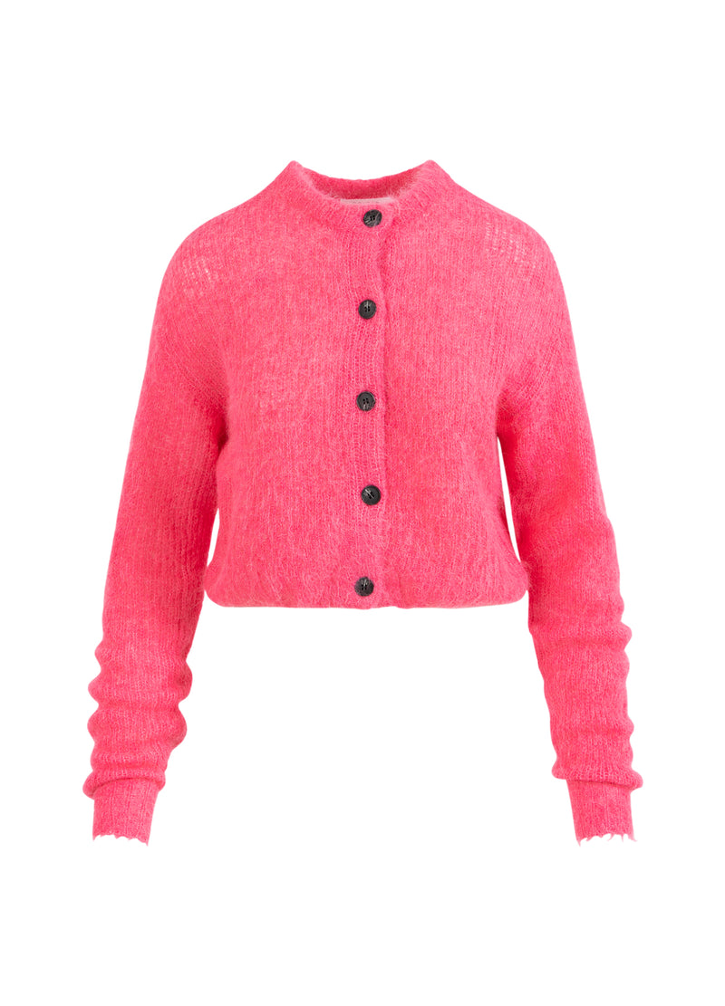 Coster Copenhagen GEKNIPTE GEBREIDE VEST Knitwear Bright pink - 663