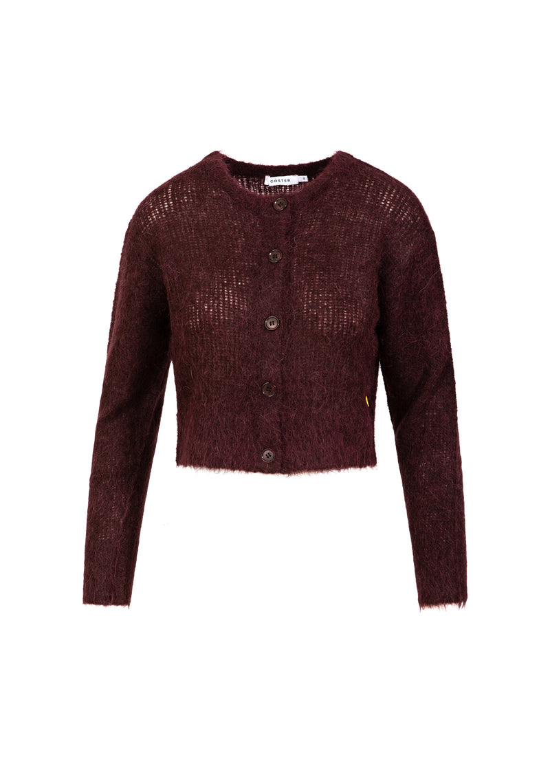 Coster Copenhagen GEKNOPT GEBREIDE VEST IN ALPACA Knitwear Bordeaux - 653