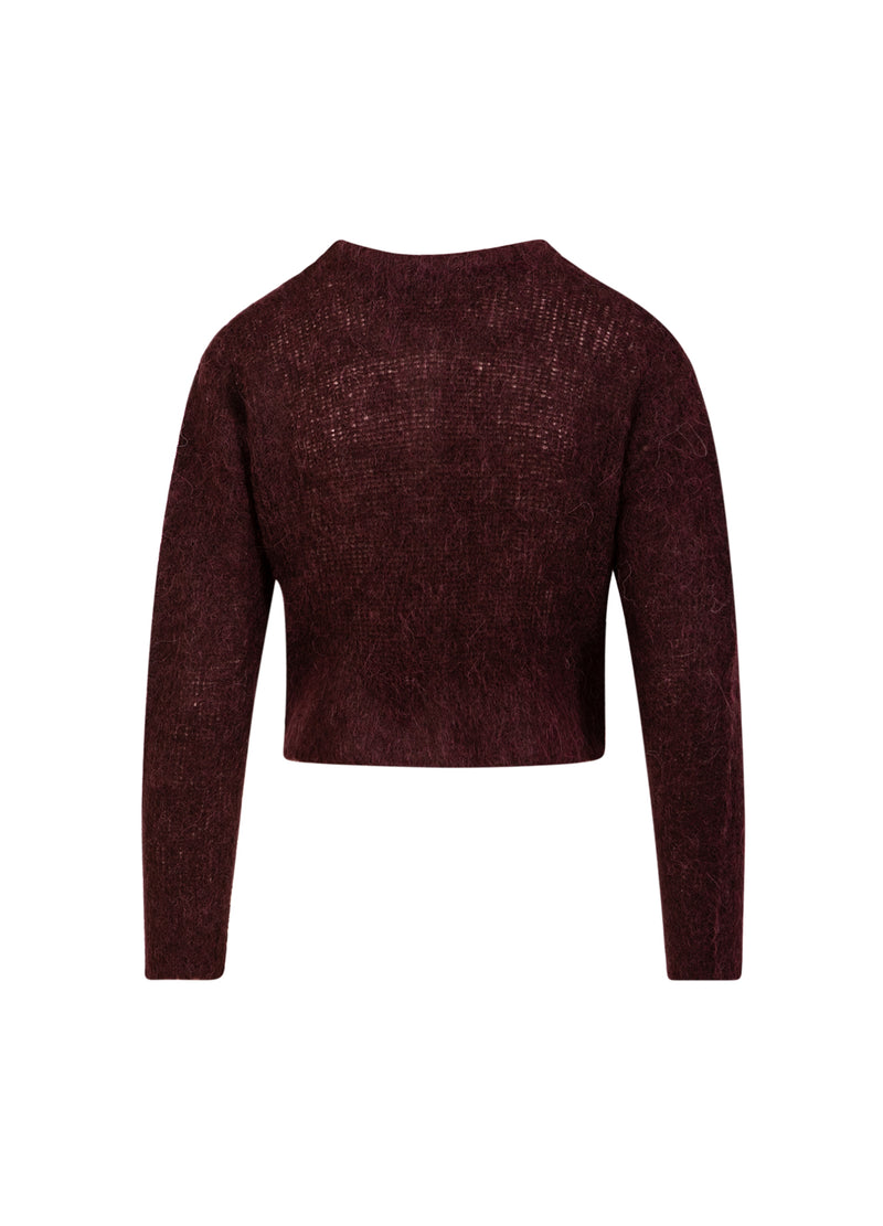 Coster Copenhagen GEKNOPT GEBREIDE VEST IN ALPACA Knitwear Bordeaux - 653