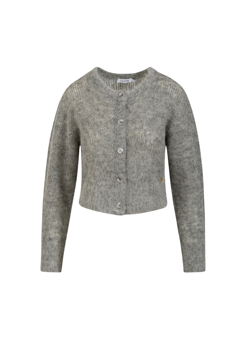 Coster Copenhagen GEKNOPT GEBREIDE VEST IN ALPACA Knitwear Light grey melange - 129