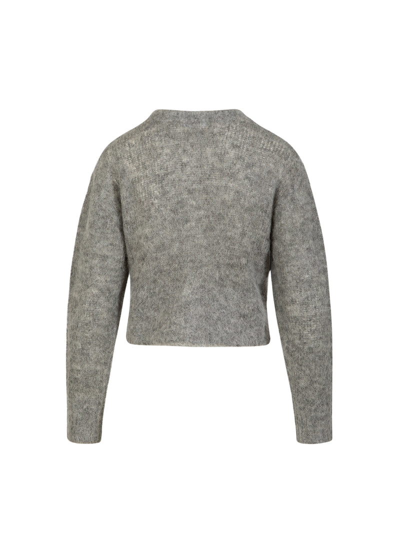 Coster Copenhagen GEKNOPT GEBREIDE VEST IN ALPACA Knitwear Light grey melange - 129
