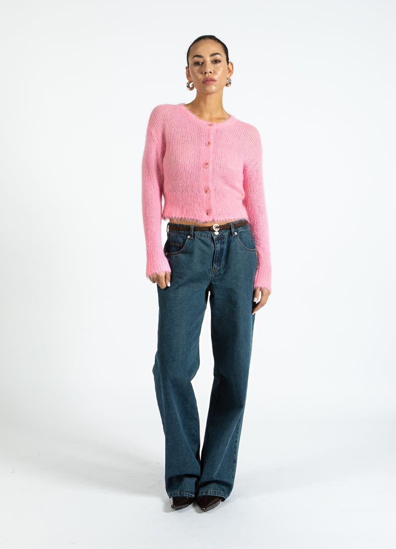 Coster Copenhagen GEKNOPT GEBREIDE VEST IN ALPACA Knitwear Tropical pink - 689