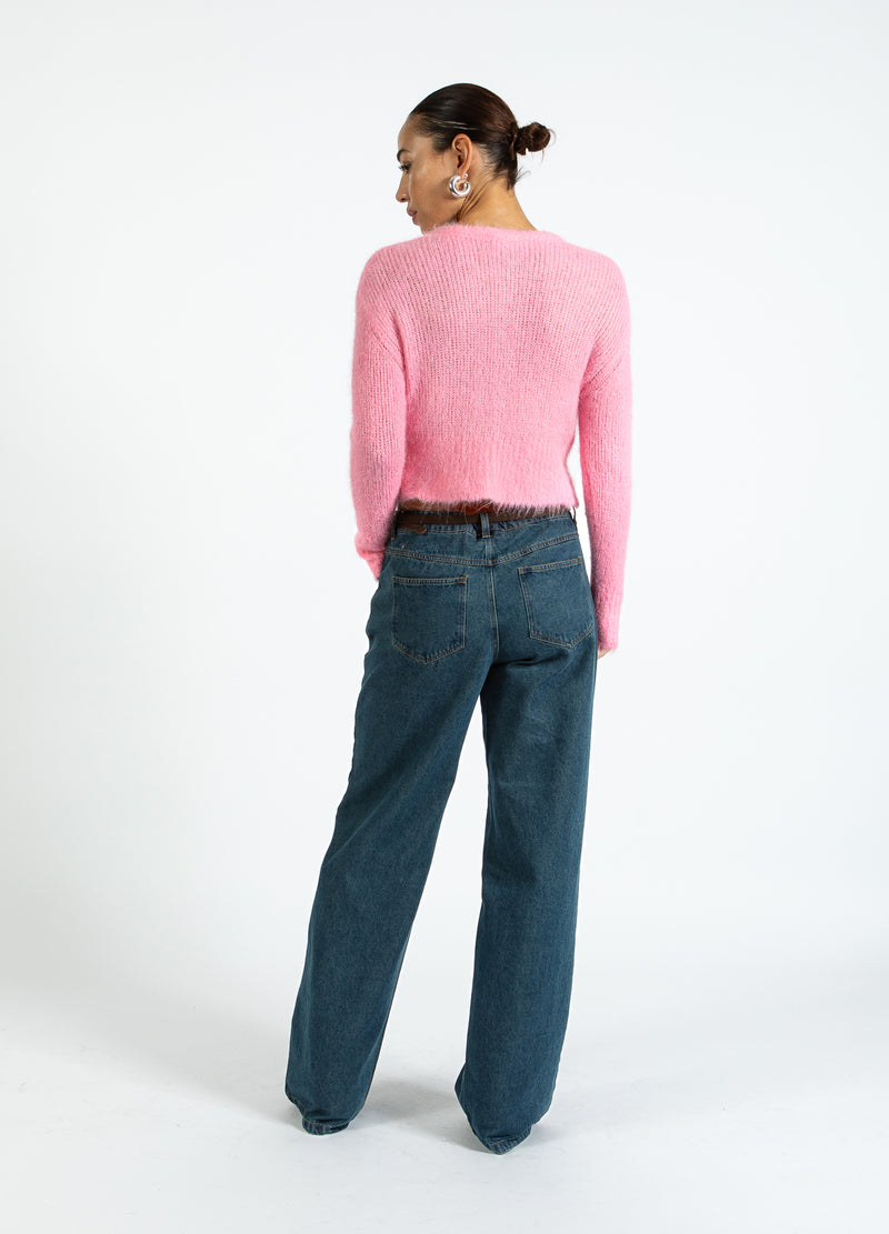 Coster Copenhagen GEKNOPT GEBREIDE VEST IN ALPACA Knitwear Tropical pink - 689