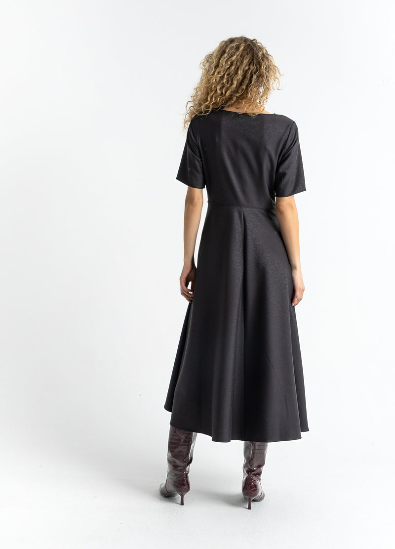 Coster Copenhagen GEPLISSEERDE GLITTERJURK Dress Black - 100