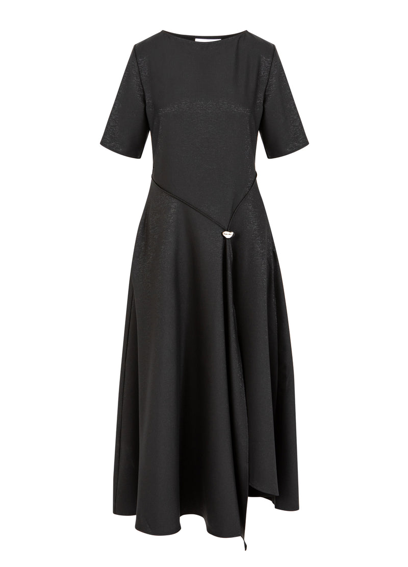 Coster Copenhagen GEPLISSEERDE GLITTERJURK Dress Black - 100