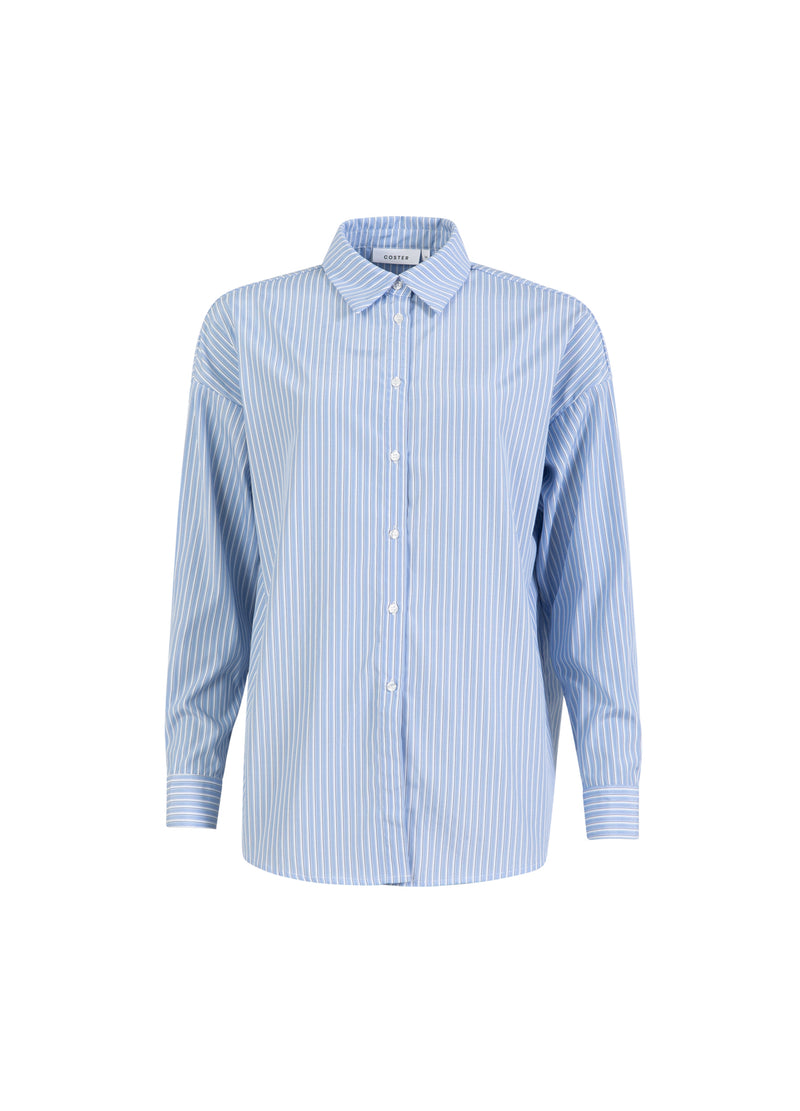 Coster Copenhagen GESTREEPTE BLOUSE Shirt/Blouse Light Blue Stripe - 515