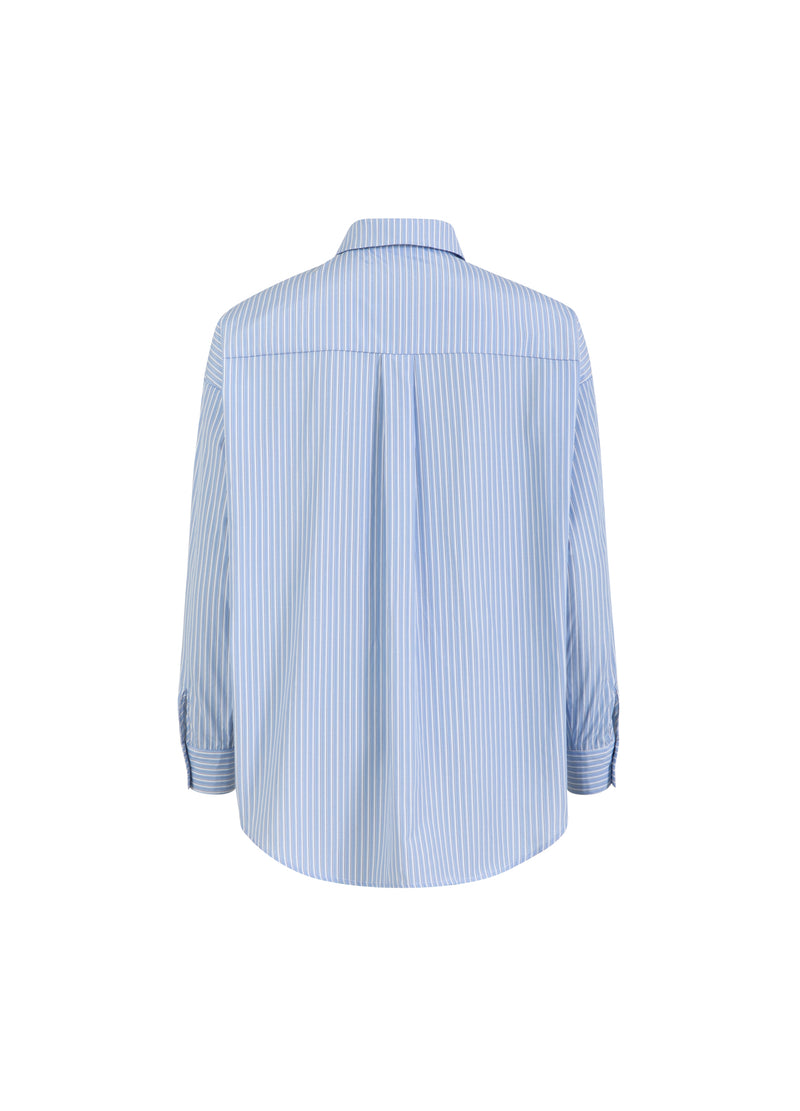 Coster Copenhagen GESTREEPTE BLOUSE Shirt/Blouse Light Blue Stripe - 515