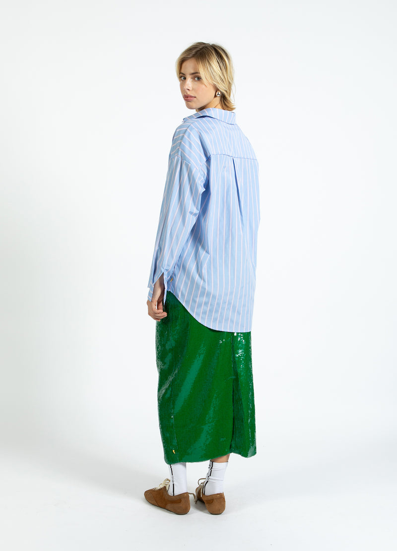 Coster Copenhagen GESTREEPTE BLOUSE Shirt/Blouse Light blue/pink stripe - 525
