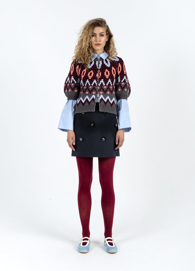 Coster Copenhagen GEWEVEN RITSSLUITING JAS Knitwear Mix - 999