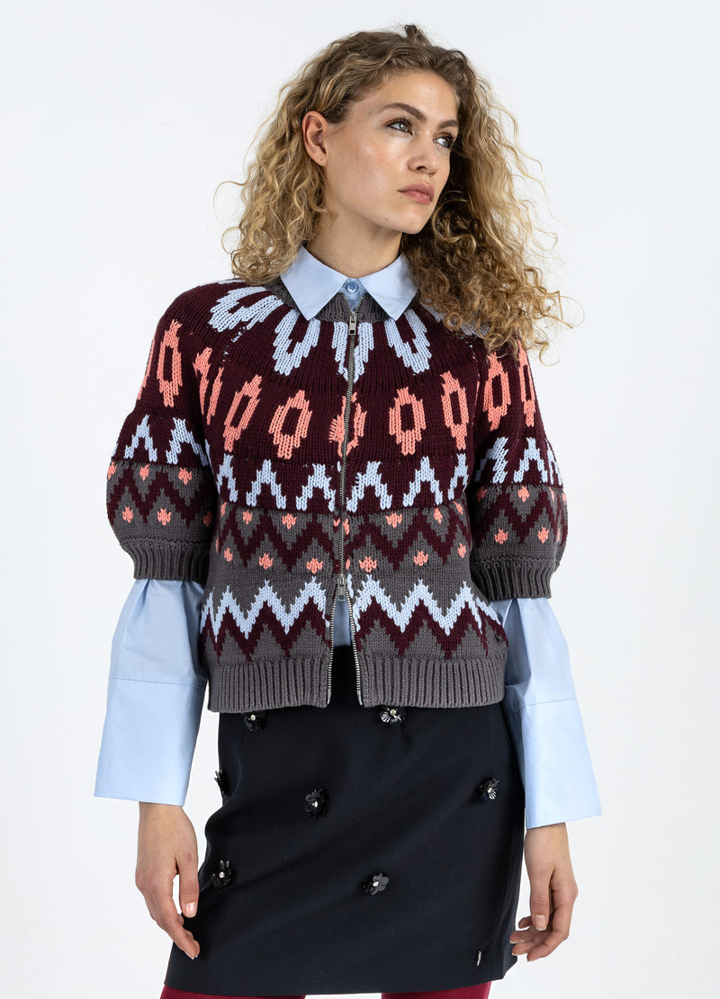 Coster Copenhagen GEWEVEN RITSSLUITING JAS Knitwear Mix - 999