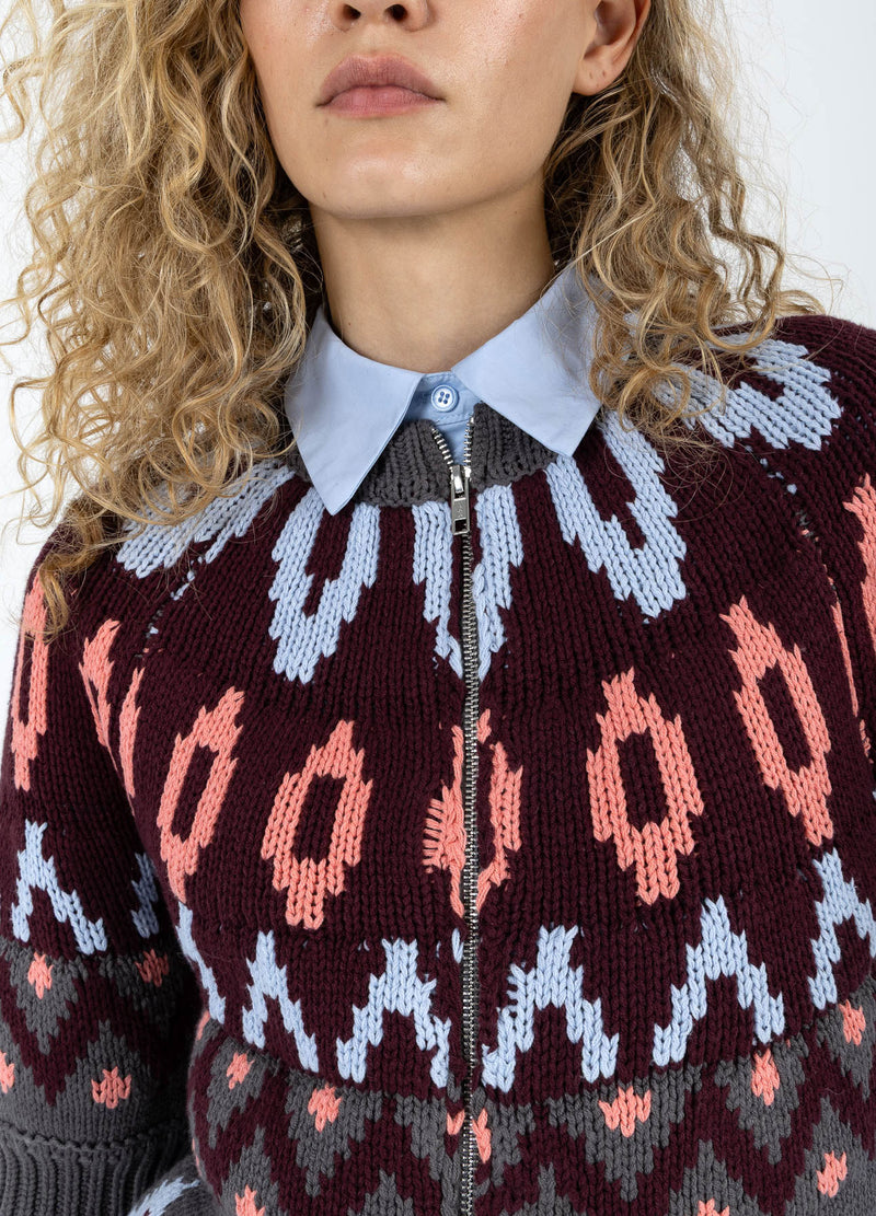 Coster Copenhagen GEWEVEN RITSSLUITING JAS Knitwear Mix - 999