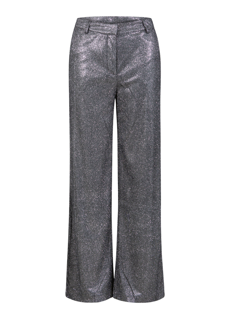 Coster Copenhagen GLANSBROEK - PETRA FIT Pants Silver/black - 204