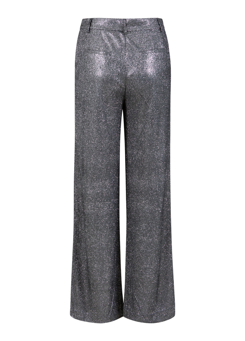 Coster Copenhagen GLANSBROEK - PETRA FIT Pants Silver/black - 204