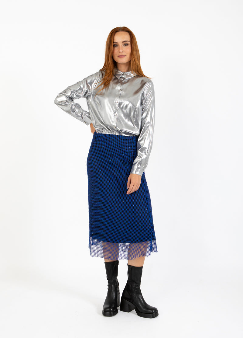 Coster Copenhagen GLANSOVERHEMD Shirt/Blouse Silver - 211