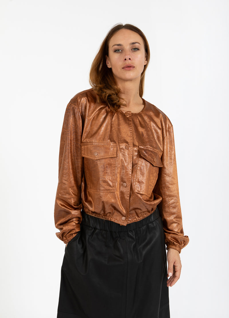 Coster Copenhagen GLANZENDE BOMBER Outerwear Cognac brown - 397