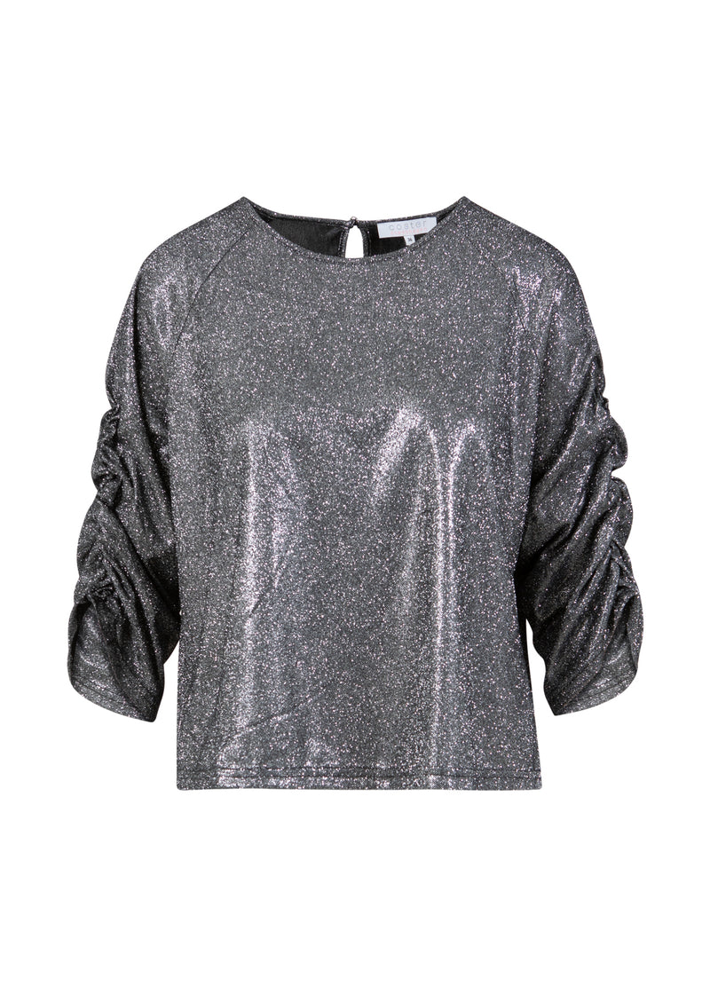 Coster Copenhagen GLANZEND BOVENSTUK Shirt/Blouse Silver/black - 204