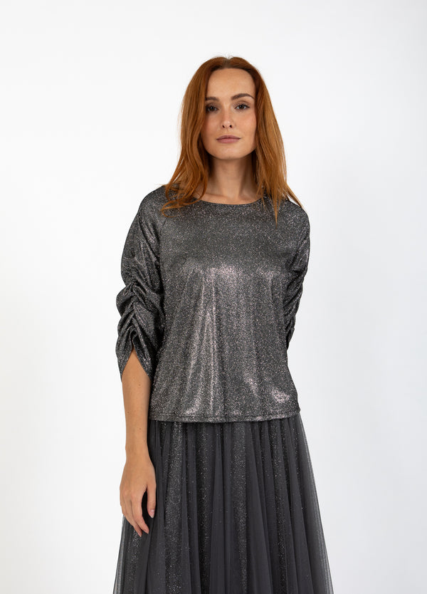 Coster Copenhagen GLANZEND BOVENSTUK Shirt/Blouse Silver/black - 204