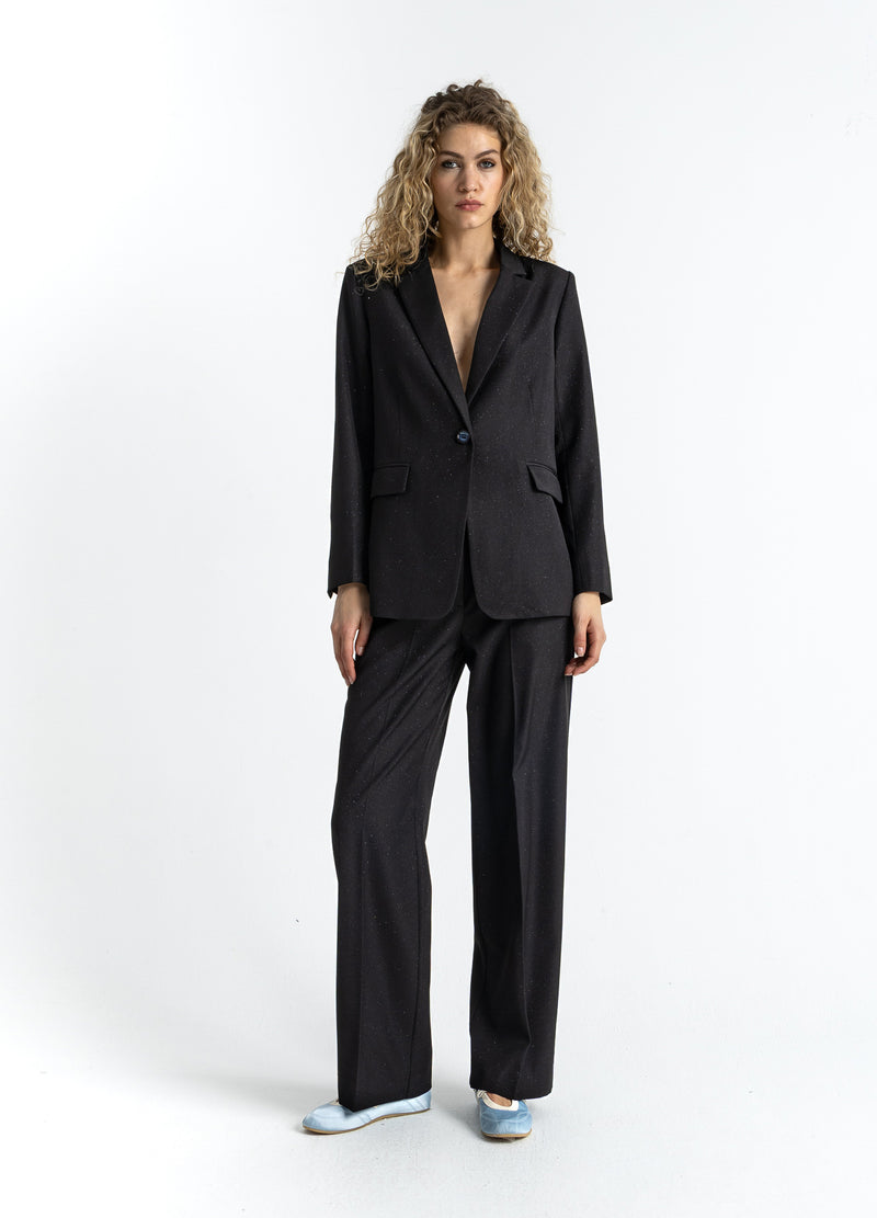 Coster Copenhagen GLITTERBROEK - PETRA FIT Pants Black - 100