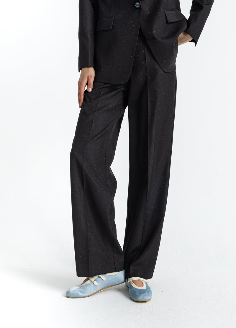 Coster Copenhagen GLITTERBROEK - PETRA FIT Pants Black - 100