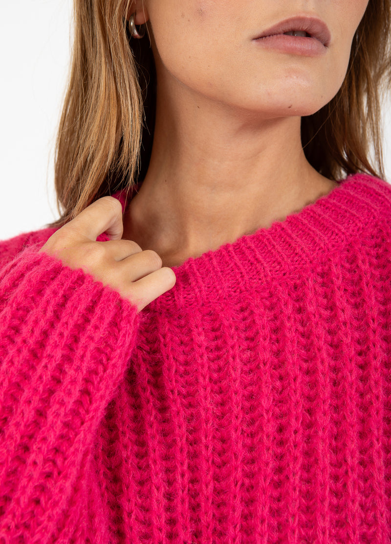 Coster Copenhagen GROF GEBREID Knitwear Intense pink - 659