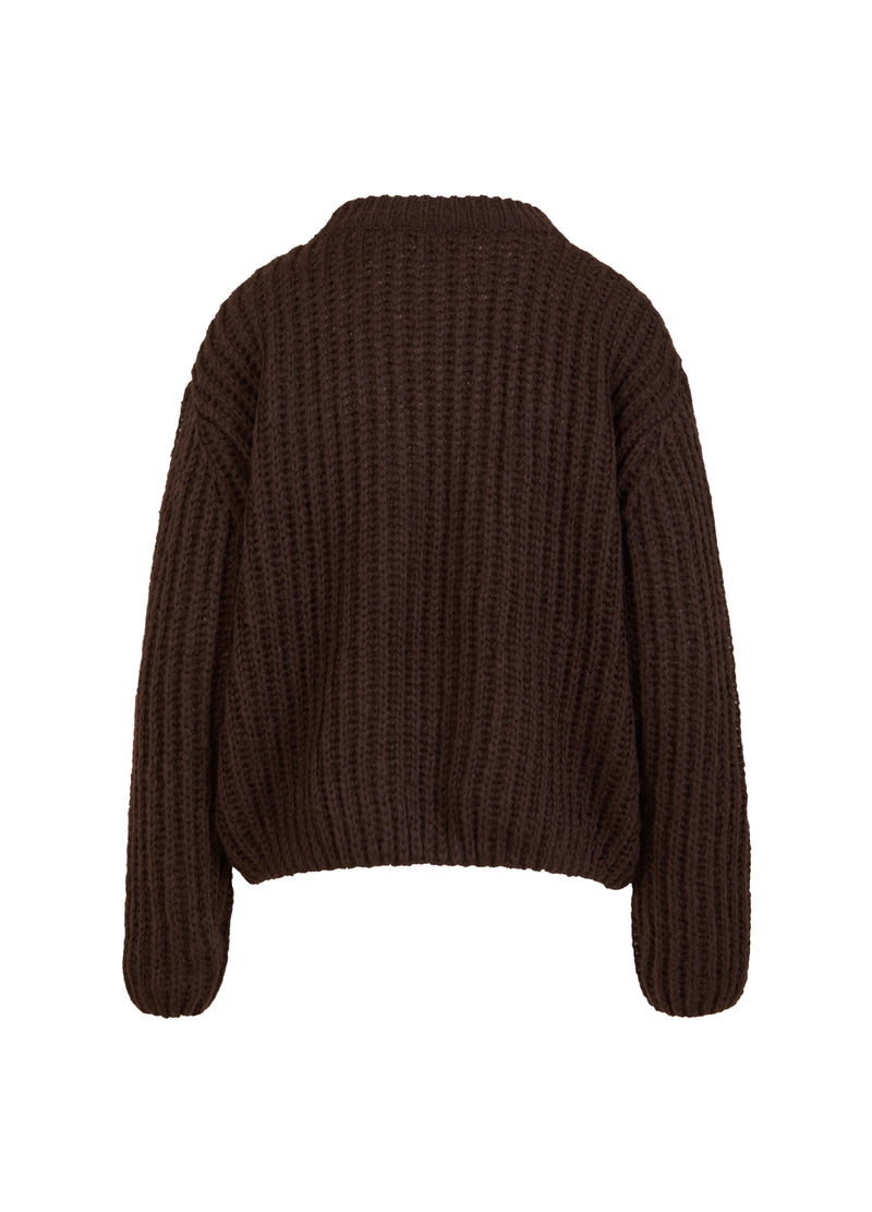 Coster Copenhagen GROVE GEBREIDE Knitwear Dark Brown - 335