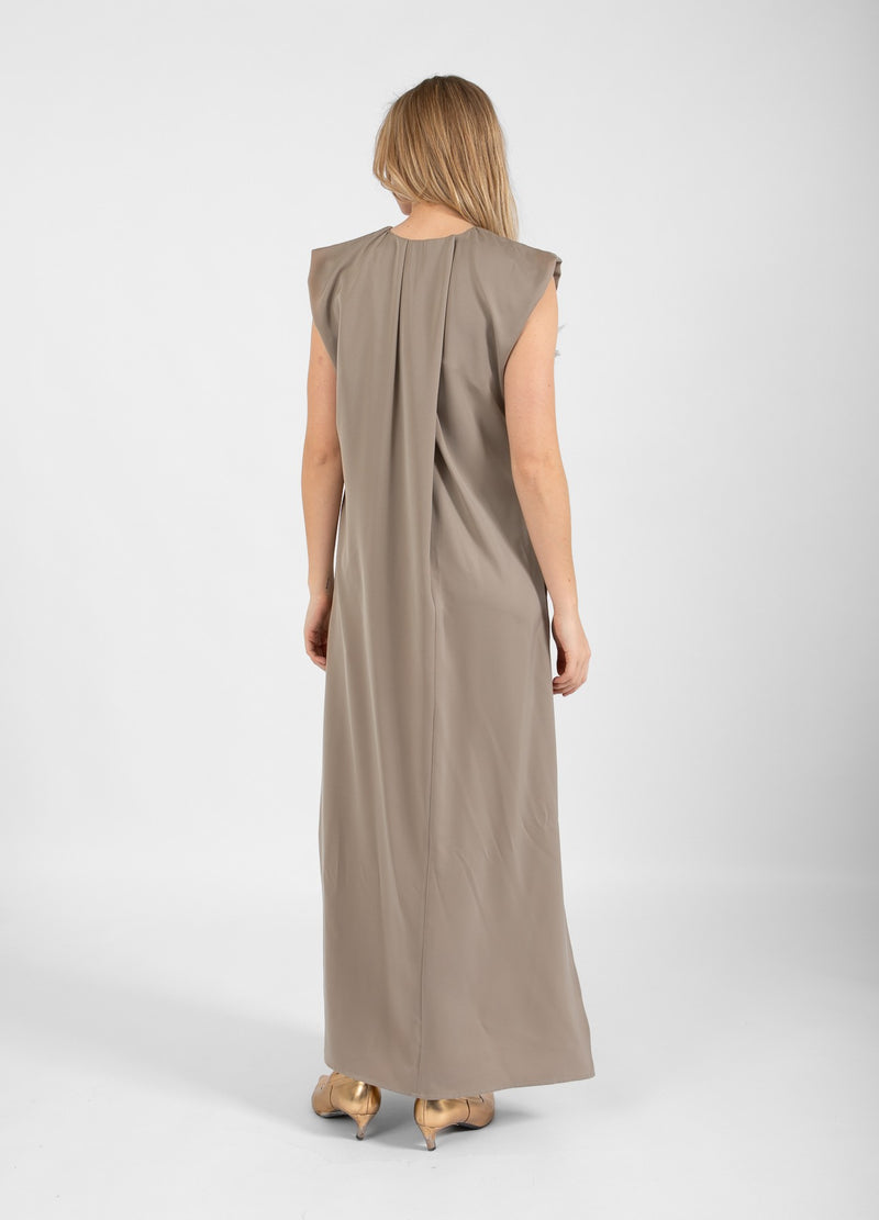 Coster Copenhagen Gedrapeerde jurk Dress Light mud - 355