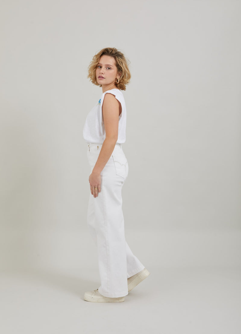 Coster Copenhagen HIGH WAISTED JEANS - PETRA FIT Pants White - 200