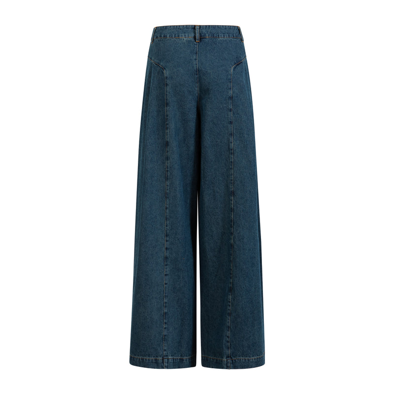 Coster Copenhagen HOGE TAILLE DENIM BROEK - ANNA FIT Pants Dark Blue Denim - 571